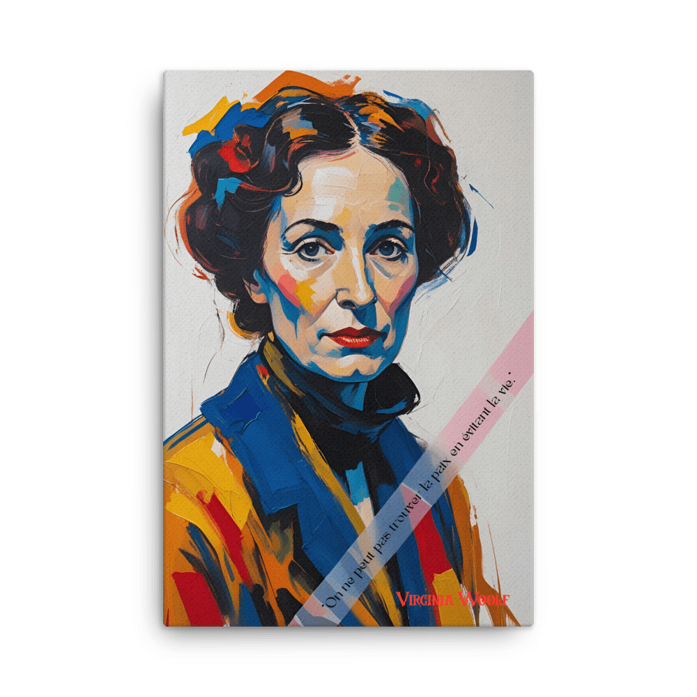 Toile "Virginia Woolf – Affronter la vie" - Tableau Motivation - Mentset