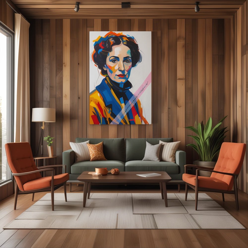 Toile "Virginia Woolf – Affronter la vie" - Tableau Motivation - Mentset