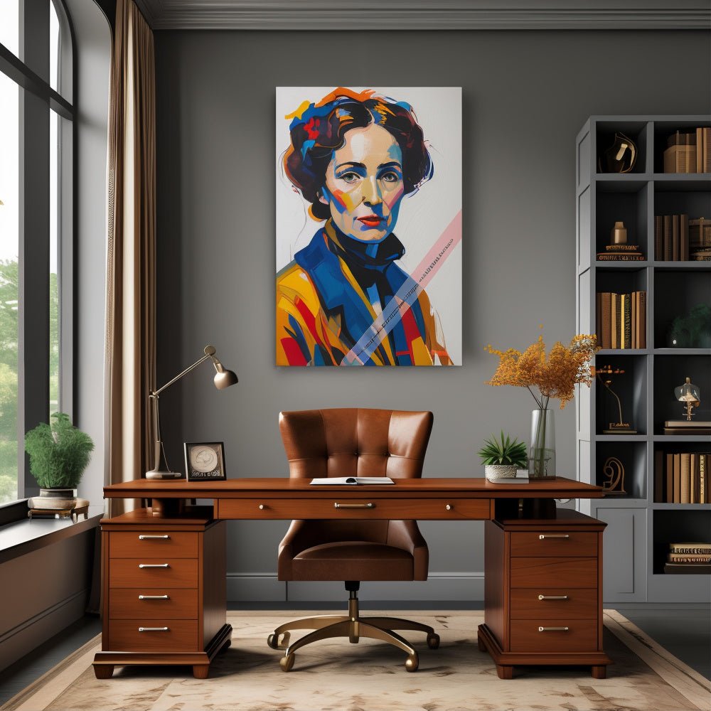 Toile "Virginia Woolf – Affronter la vie" - Tableau Motivation - Mentset