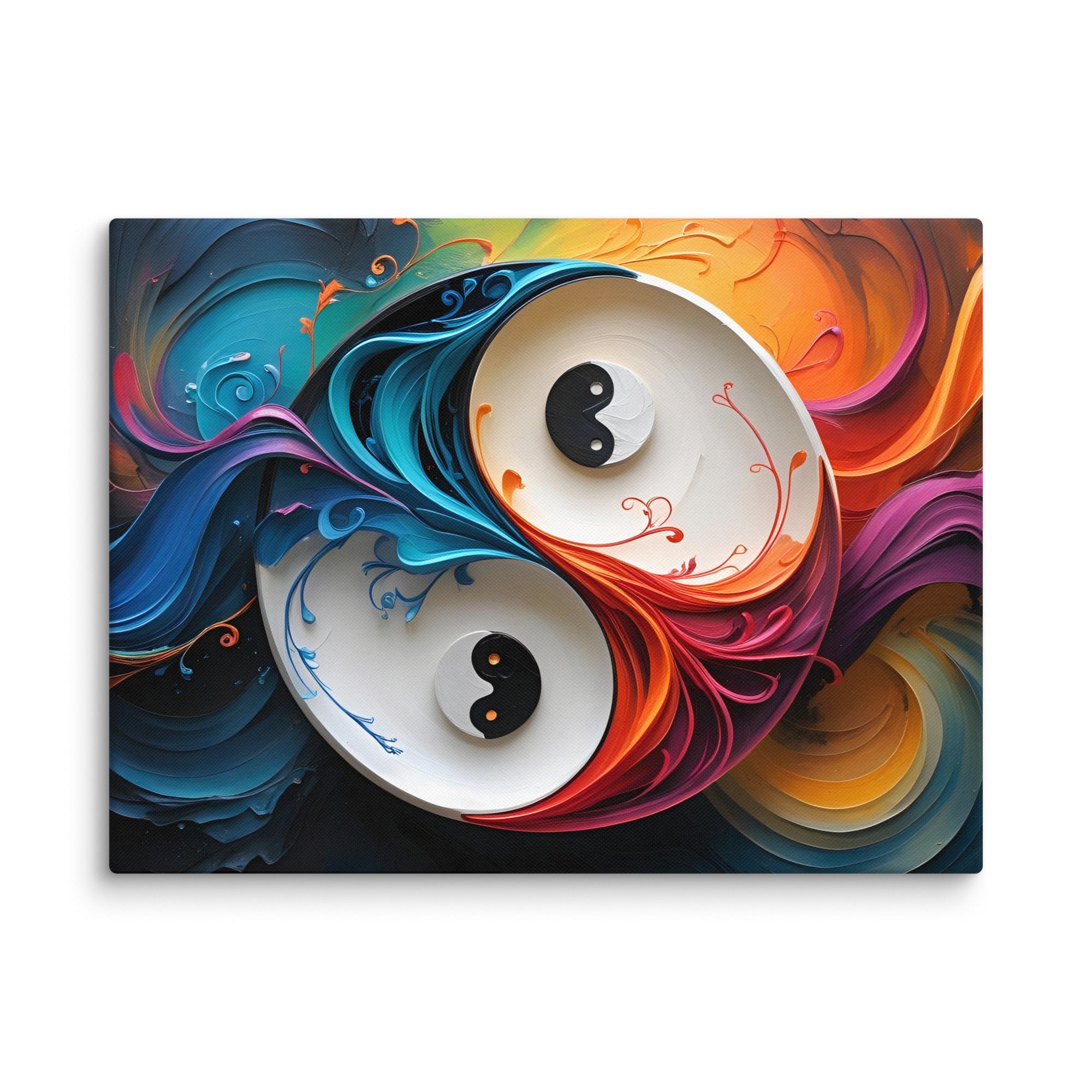 Toile “Yin Yang Couleurs” – Équilibre vibrant - Tableau Motivation - Mentset