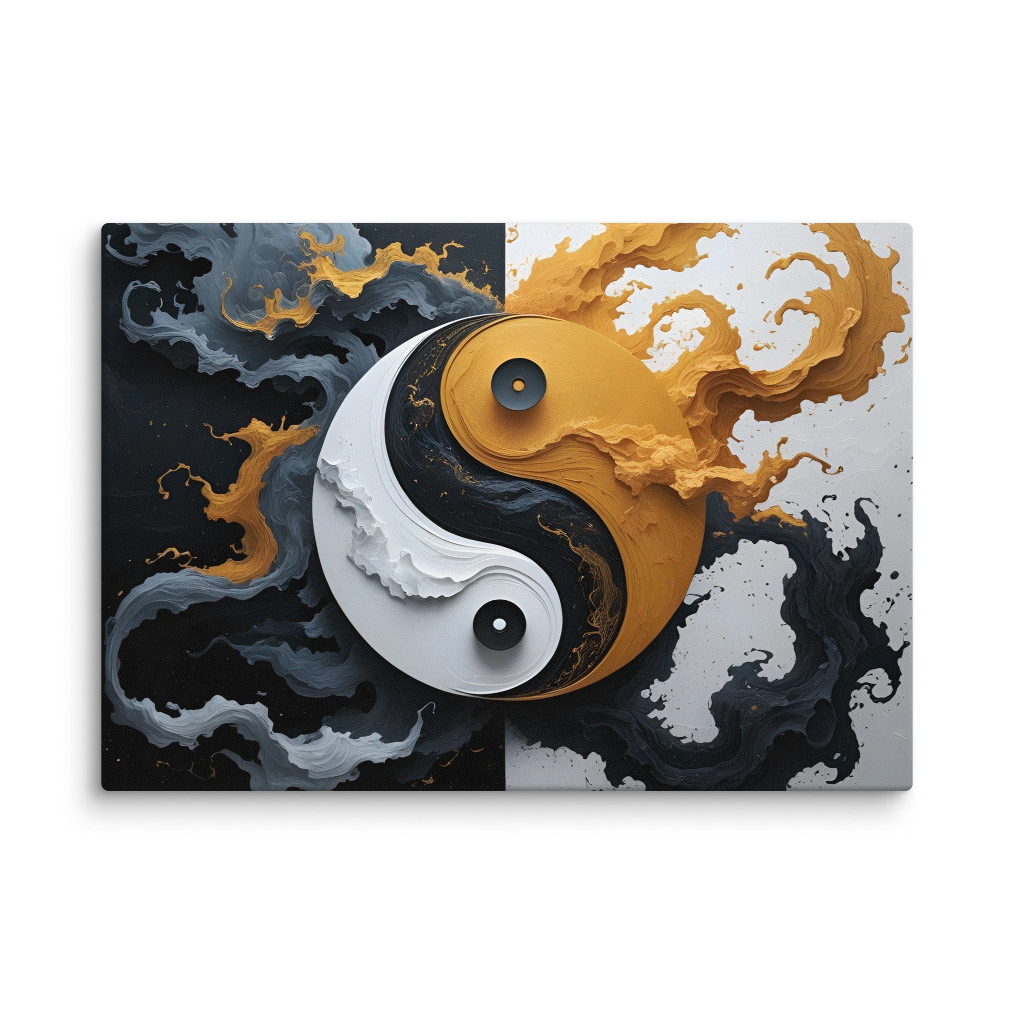 Toile “Yin Yang Moderne” – Équilibre & Énergie - Tableau Motivation - Mentset