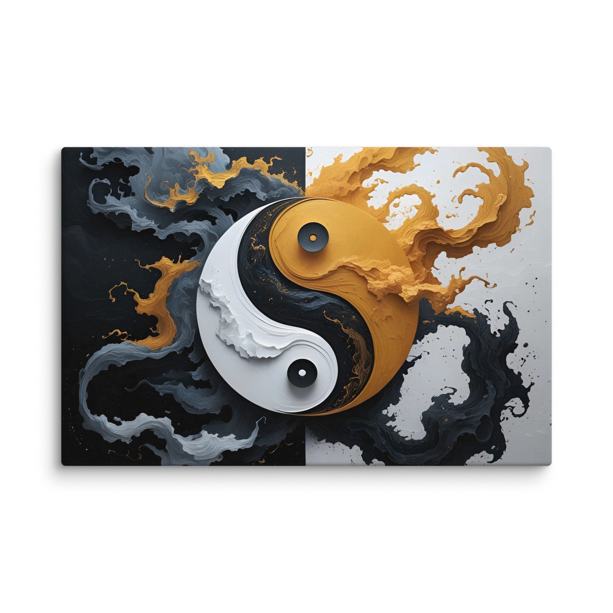 Toile “Yin Yang Moderne” – Équilibre & Énergie - Tableau Motivation - Mentset