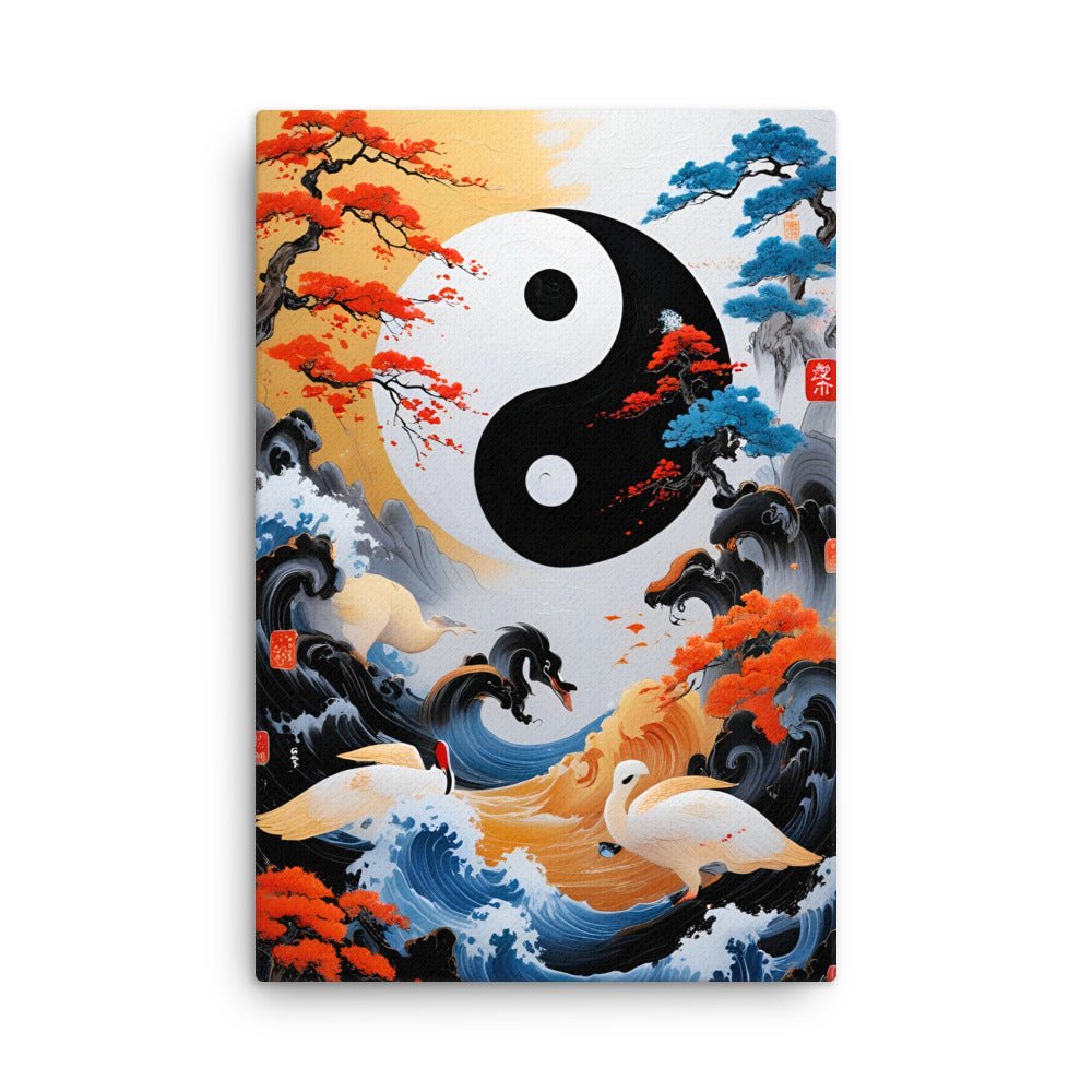 Toile "Yin Yang – Sérénité éternelle" - Tableau Motivation - Mentset