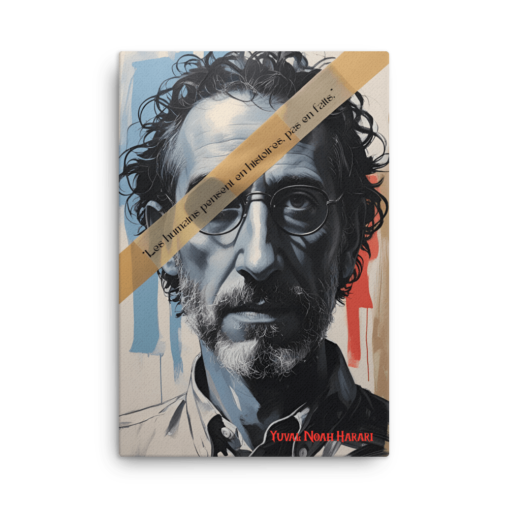 Toile "Yuval Noah Harari – Le Pouvoir des Histoires" - Tableau Motivation - Mentset
